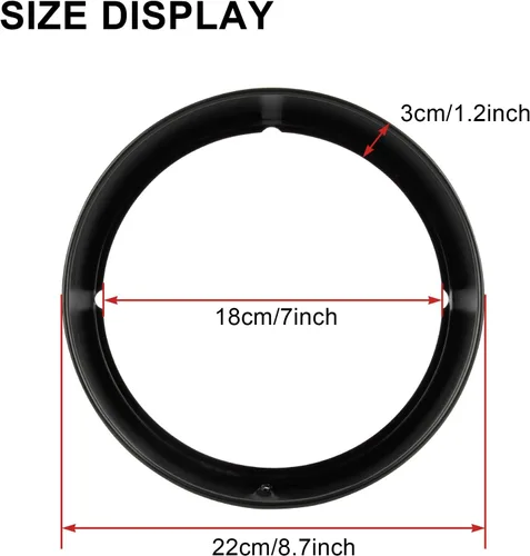 Miniatura 3 de PSLER Faro Delantero de Motocicleta de 7" Lámpara Anillo de Moldura Cubierta Conjunto de Faro Delantero Compatible con Touring Road King Electra
