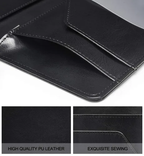 Miniatura 5 de Libreta organizadora para camarera Book&Waitstaff; de piel con brillos y cartera y bolsillo con cierre; lindo organizador con bolsillo para monedas