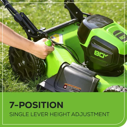 Miniatura 6 de Cortacésped inalámbrico Greenworks de 80 V, 21 pulgadas sin escobillas (compatible con 75+ herramientas), incluye (2) baterías de 2.0 Ah y cargador