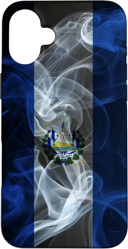 Miniatura 23 de Funda para iPhone 12/12 Pro Smoky El Salvador Bandera - Funda de Orgullo Salvadoreño Estilo Humo