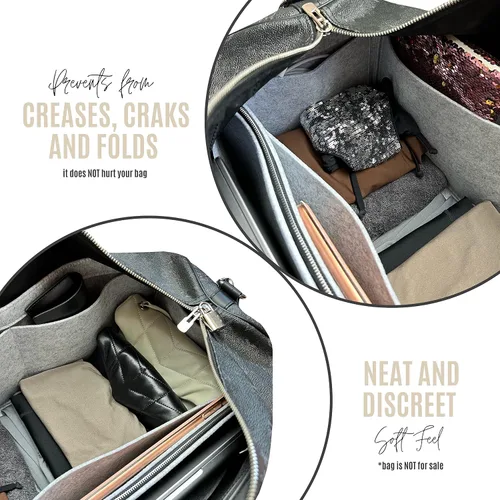 Miniatura 7 de Keepall - Organizador de bolsas para Lv Keepall 50 Insert Keepall 45, base organizadora, hecho a mano de 0.118 pulgadas (0.118 in), fieltro de lana
