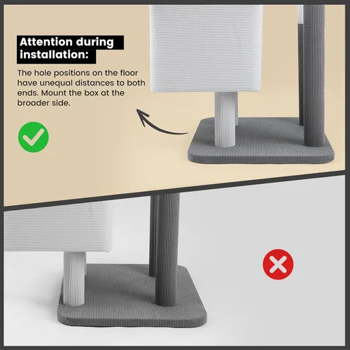 Miniatura 5 de Gardner Pet Torre de árbol de gato resistente de 65 pulgadas para gatos grandes, muebles para gatos de varios niveles con poste rascador de sisal