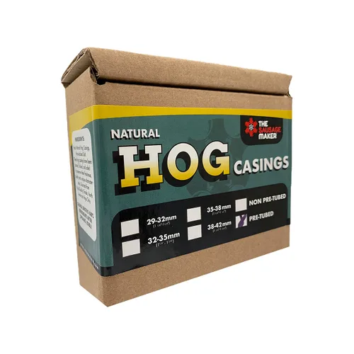 Miniatura 6 de The Sausage Maker® Cubiertas de cerdo de salchicha pre-tubadas, de 29 a 1.260 in, hace 45 libras de carne, cubierta natural comestible de América