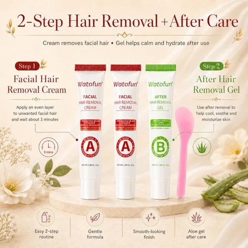 Miniatura 8 de Facial Hair Removal Cream for Women, Gentle Plant Formula for Sensitive Skin with Soothing Aloe Gel, 3 Min Painless Flawless Depilatory Cream