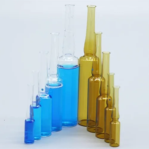 Miniatura 4 de 10 unidades/lote 1/2/5/10/0.7 fl oz (Bown/Transparente) Botella de ampolla de vidrio El frasco de ampolla de medicamento