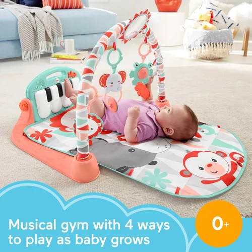 Miniatura 2 de Fisher-Price GDL83 - Alfombra de juego para bebés, piano gimnasio con juguetes musicales y sensoriales para recién nacidos a niños pequeños, GDL83