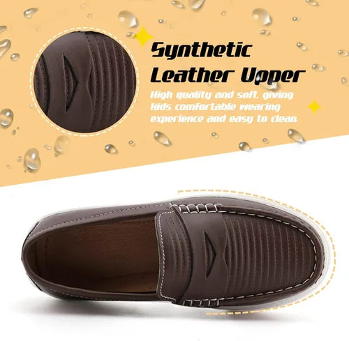 Miniatura 2 de starmerx Zapatos de vestir para niños mocasines casuales sin cordones unisex para niños