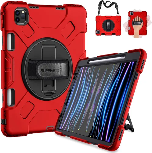 Miniatura 9 de SUPFIVES Funda para iPad Pro de 11 pulgadas (4ª generación), de silicona a prueba de golpes, de grado militar, para iPad Pro 11 de 4ª/3ª/2ª Negro