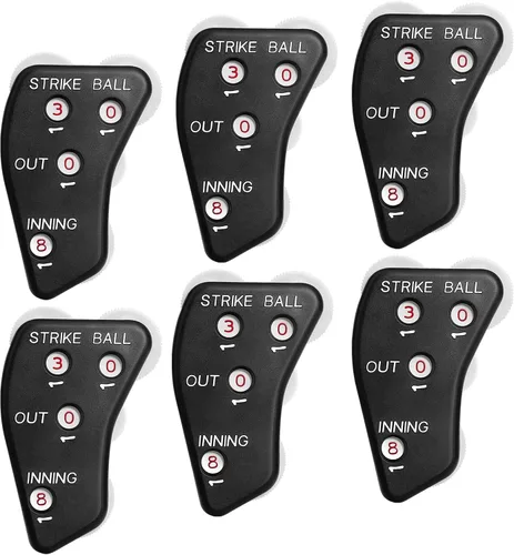 Miniatura 9 de Watayo Clicker de árbitro de béisbol de rueda, engranaje indicador de árbitro, práctico clicker de contador de béisbol para salidas de grabación
