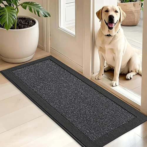 Miniatura 54 de BEQHAUSE Tapete para puerta interior de 20 x 32 pulgadas, tapete antideslizante para entrada, lavable, resistente a la suciedad, tapete