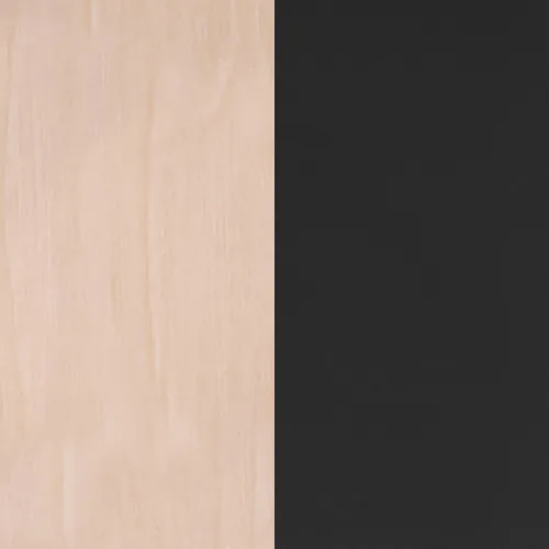 Miniatura 11 de Flash Furniture Wright - Silla de comedor comercial, respaldo de madera con acabado de abedul natural, asiento de vinilo negro, 500 libras