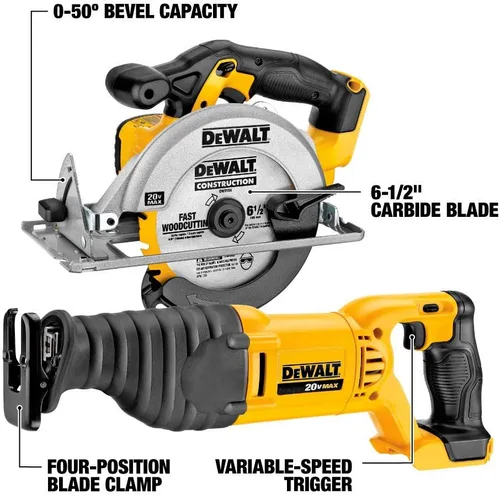 Miniatura 3 de DEWALT Kit combinado de 20 V MAX, kit combinado de herramientas eléctricas, compacto de 6 herramientas (DCK620D2)