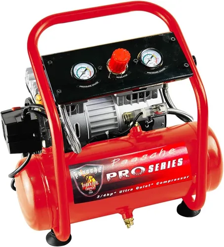 Miniatura 3 de Paasche D3000R compresor de 1/5 HP con tanque, regulador y trampa de humedad.