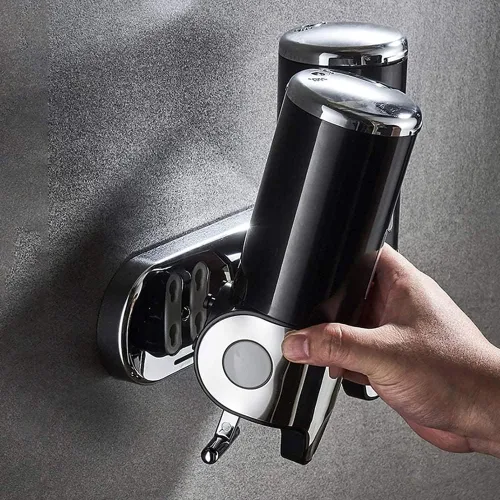 Miniatura 3 de Dispensador de jabón montado en la pared, dispensador de ducha, cabezal de prensado manual, dispensador de champú líquido y jabón para baño, cocina
