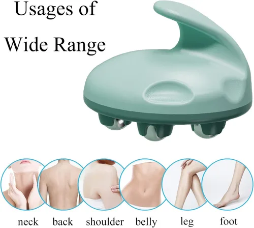 Miniatura 4 de WMM Masajeador de Mano, Herramienta de Masaje Corporal Completo con Masajeador de Bola de Rodillos Manual de 360 Grados para Alivio del Dolor