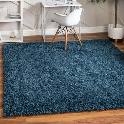 Miniatura 15 de Unique Loom Davos Shag Collection - Alfombra de área, color liso (4 pies 1 pulgada x 6 pies 1 pulgada, rectangular, color pimienta)