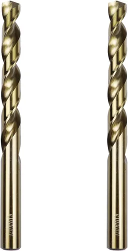 Miniatura 10 de Broca de cobalto de 1/8 pulgadas M35 HSS Brocas helicoidales Jobber Longitud Broca de acero para metal duro y acero inoxidable, paquete de 10