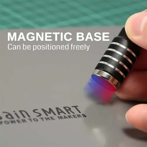 Miniatura 3 de SainSmart Estación de soldadura magnética con una base más grande de 11.1 x 7.1 pulgadas, lámpara de aumento LED 5X, 4 soportes para placa