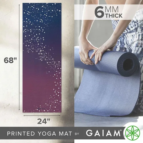 Miniatura 3 de Gaiam - Alfombrilla de yoga, 6 mm, extra gruesa, antideslizante, de primera calidad, para todo tipo de yoga, pilates y ejercicios en el suelo