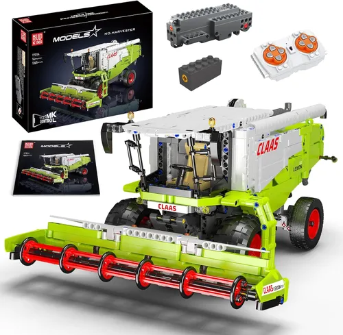 Mould King 17014 Technology - Kit de bloques de buidling para cosechadora, cosechadora controlada remotamente MOC, juego de bloques de sujeción para