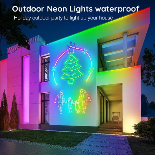 Miniatura 5 de LETIANPAI Luces de Cuerda de Neón de 15 Pies, Luces de Cuerda LED Flexibles con Control por App/Control Remoto, Múltiples Modos de Sincronización