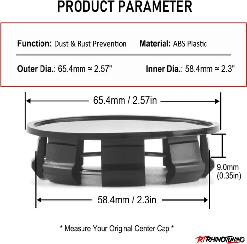 Miniatura 2 de RTrhinotuning 4 tapas centrales de rueda de 2.575 in compatibles con Flex Explorer Edge FREESTAR Rim BB53-1A096-RA, OD: 2.57"(65.4 mm) ID