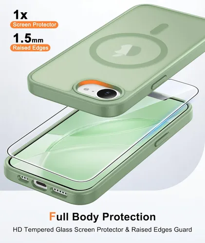 Miniatura 739 de FNTCASE Funda para iPhone 17 Pro: Fundas delgadas translúcidas de color azul claro compatibles con MagSafe, protección completa de la cámara