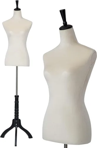 Miniatura 9 de FDW Maniquí femenino con forma de maniquí de costura, maniquí de torso con base de trípode, maniquí ajustable para coser ropa (CM, 59-67 pulgadas)