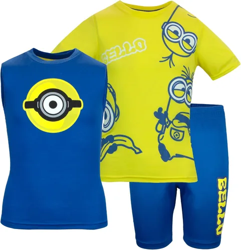 Minions Conjunto de camiseta camiseta sin mangas y pantalones cortos para niños juego de pantalones cortos Despicable Me para niños