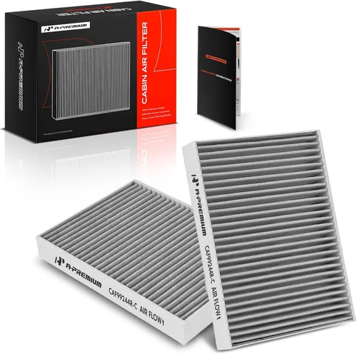 A-Premium Filtro de aire de cabina de 2 piezas con carbón activado compatible con BMW 530i, 530i xDrive, X5, X6, X7, 530e, 540i, 540i xDrive, 740i,
