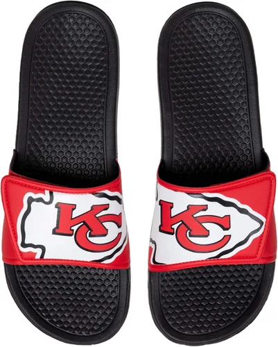 Miniatura 3 de FOCO mens NFL Team Cropped Big Logo Shower Sport Slide Flip Flop Sandals