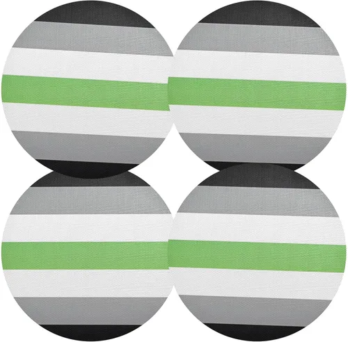 Miniatura 16 de Agender Pride Flag Round Placemats 15 Inch Seasonal Table Mats Decorative Table Mats for Home Kitchen Holiday Decoration