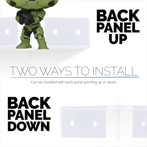 Miniatura 8 de BRAINWAVZ Pequeño estante esquinero de metal para cámaras de seguridad, monitores de bebé, altavoces, decoración del hogar y más, adhesivo universal