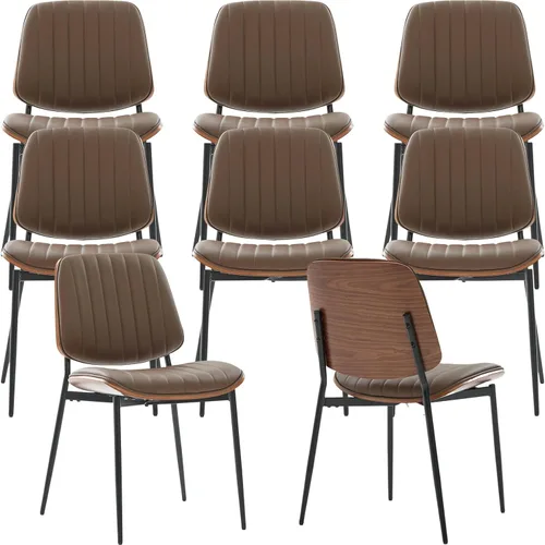 Miniatura 13 de ODUSE-DAILY Juego de 2 sillas de comedor modernas de mediados de siglo, sillas de cocina y comedor negras, juego de 2, sillas de cocina tapizadas