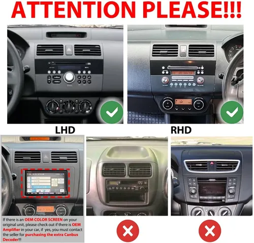 Miniatura 2 de Para Suzuki Swift 2005-2010 Car CarPlay Android Navegación Automática Estéreo GPS Radio Reverse Cámara Pantalla 10 "IPS Pantalla Táctil Headunit