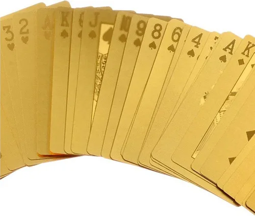 Miniatura 4 de Cartas de póquer resistentes al agua, de 24 quilates, con caja de regalo