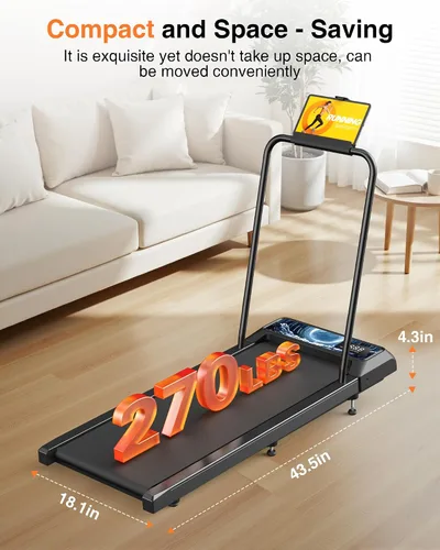 Miniatura 3 de HCOIW Walking with Incline Pad and Handle Bar, 3 in 1 Mini Walking Machine, 2.5HP Low Noise Treadmill for Home with Remote Control, Treadmill with