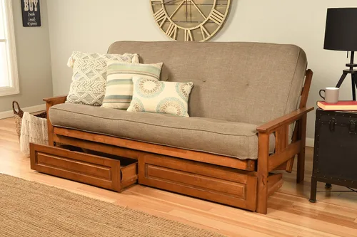 Miniatura 5 de Kodiak Furniture Monterey Marco de Futón con Acabado Butternut, Full, Solo marco