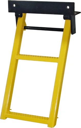 Miniatura 6 de Buyers Products RS1 - Escalón retráctil negro de 1 peldaño para camión, 17.38 x 15 pulgadas, peldaños antideslizantes, soporte en forma de L, centro