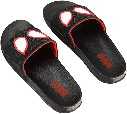 Miniatura 3 de Bioworld Marvel Spider-Man Miles Morales - Sandalias para hombre, talla L, Negro