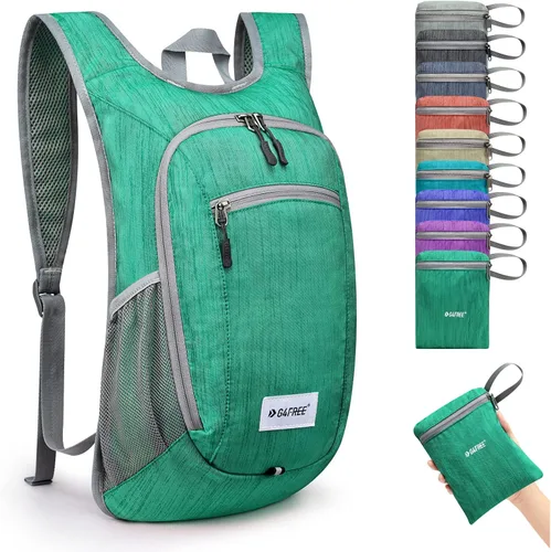 Miniatura 23 de G4Free 10L/15L Mochila para Senderismo Plegable Ligera, Mochila de Día para Caminatas, Pequeña, Viaje al Aire Libre, Bolsa de Hombro Plegable Azul