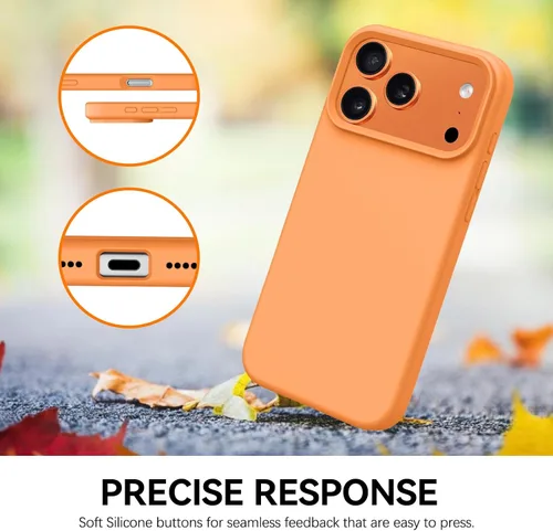 Miniatura 407 de GUAGUA Funda compatible con iPhone 17 Pro Max de 6.9 pulgadas, silicona líquida, goma de gel suave, delgada, forro de microfibra delgada