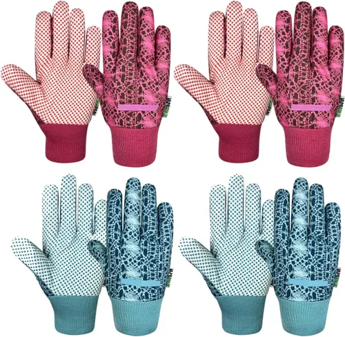 Miniatura 13 de Guantes de jardinería a prueba de espinas y resistentes a pinchazos con agarre, guante de jardín para mujer, regalos de cuero para trabajo en el 1