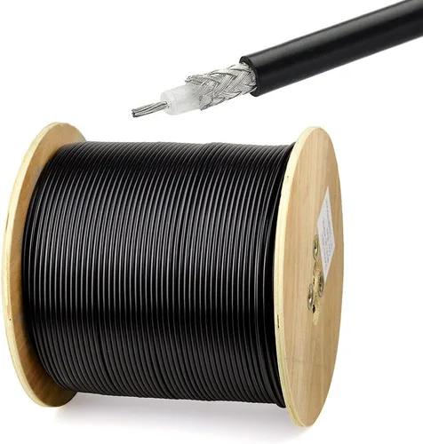 Miniatura 8 de Superbat Cable coaxial RG58 de 50 pies, 50 ohmios RG-58 Cable coaxial para WiFi/Router Cable de extensión de antena de radio