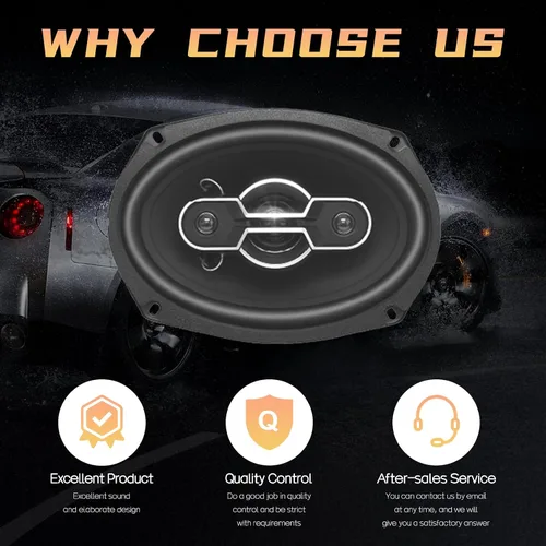 Miniatura 3 de Altavoces de automóvil de 6 x 9, altavoces de audio coaxial de 4 vías de 500 vatios máximo, altavoces profesionales para puerta de automóvil, sonido