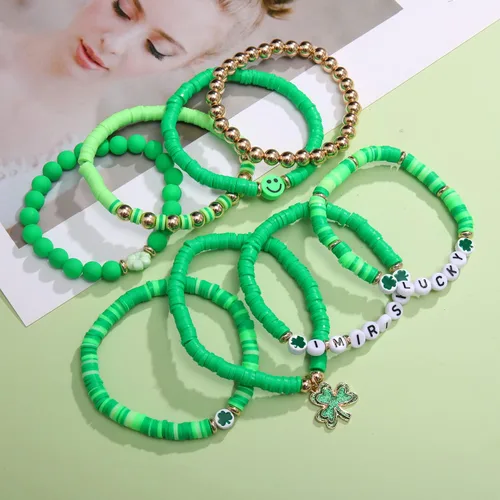 Miniatura 178 de Surfer Heishi - Pulseras apilables para mujer, apilables, de vinilo arcoíris, disco de arcilla, pulseras elásticas para la amistad, joyería bohemia