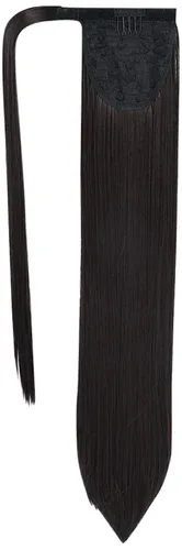 Miniatura 37 de SEIKEA Extensión de cola de caballo con clip alrededor del cabello lacio para mujer (12 pulgadas, negro)