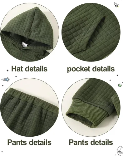 Miniatura 3 de Conjunto de 2 piezas de ropa para bebés y niños pequeños con estampado de letras y pantalones largos de camuflaje