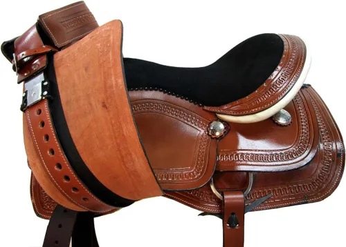 Miniatura 6 de Western Saddle Barril Racing Caballo Placer Floral Tooled Cuero Trail Tack Cowboy Rodeo Set 15 16 17 18