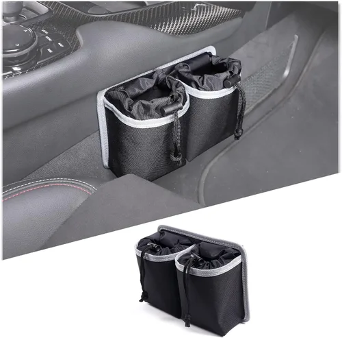 Bolsa de almacenamiento para taza de agua de automóvil apta para Toy@ta Supra GR A90 A91 MK5 2019-2024, bolsa de almacenamiento lateral del